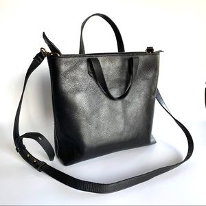 Madewell Zip Top Transport Crossbody Tote - Black